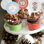 Camping Birthday Cupcake Toppers Camping Cupcake Toppers Camping Party