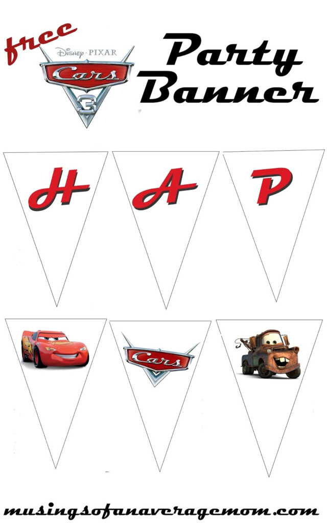 Cars 3 Party Banner Cars Birthday Party Disney Disney Cars Birthday 