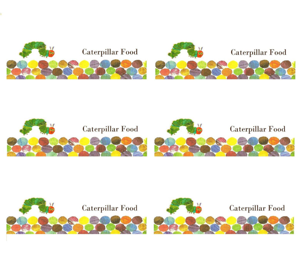 Caterpillar Food Labels Hungry Caterpillar Hungry Caterpillar Party 