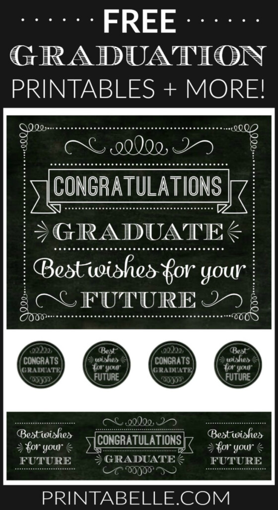 Chalkboard Graduation Party Printable Set Graduation Chalkboard 