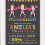 Cheerleaders Invitation Cheerleaders Invite Cheerleader Birthday