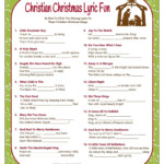 Christian Christmas Game Printable Christmas Song Game Etsy