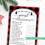 Christmas Find The Guest Game Printable Christmas Party Game