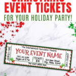 Christmas Party Tickets Templates Free Printable Templates