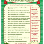 Christmas Riddle Game DIY Holiday Party Game Printable Etsy