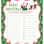 Christmas Word Game Printable Christmas Party Game Holiday Etsy