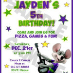 Chuck E Cheese Birthday Invitations Chuck E Cheese Birthday Chuck E