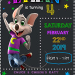 Chuck E Cheese Printable Invitations