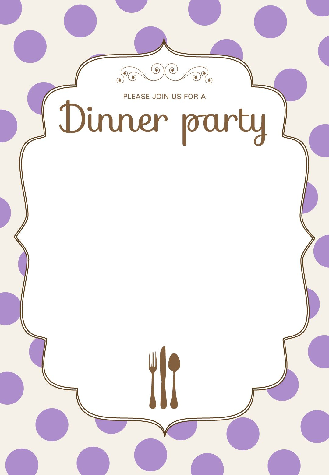 Classic Dinner Party Dinner Party Invitation Template Free 