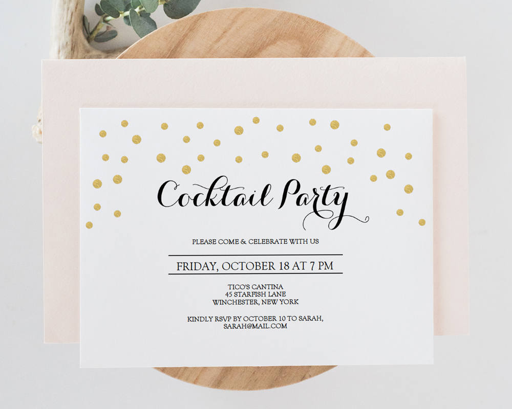 Cocktail Party Invitation Designs Examples 20 In Publisher Word 