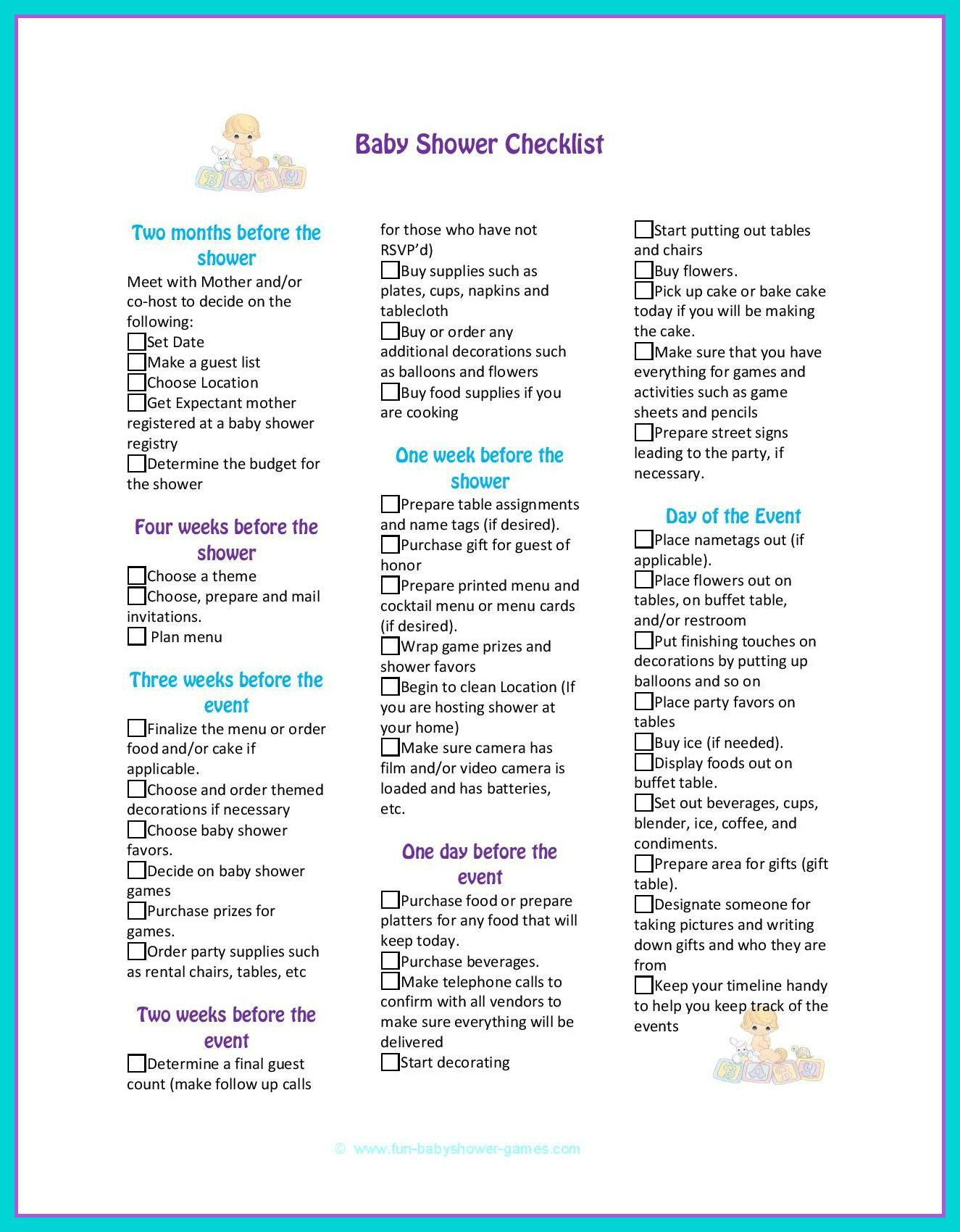 Complete Baby Shower Planning Guide Baby Shower Planner Baby Shower 