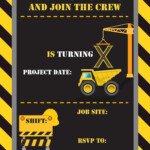 Construction Birthday Invitation Templates Editable With MS Word