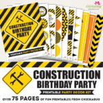 Construction Birthday Party Printable Decor Kit Digital File