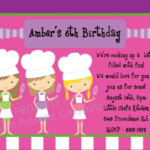 Cooking Birthday Invitation Printable Or Printed Chef Birthday