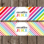 Creative Juice Rainbow Drink Labels Party Labels Printable Party