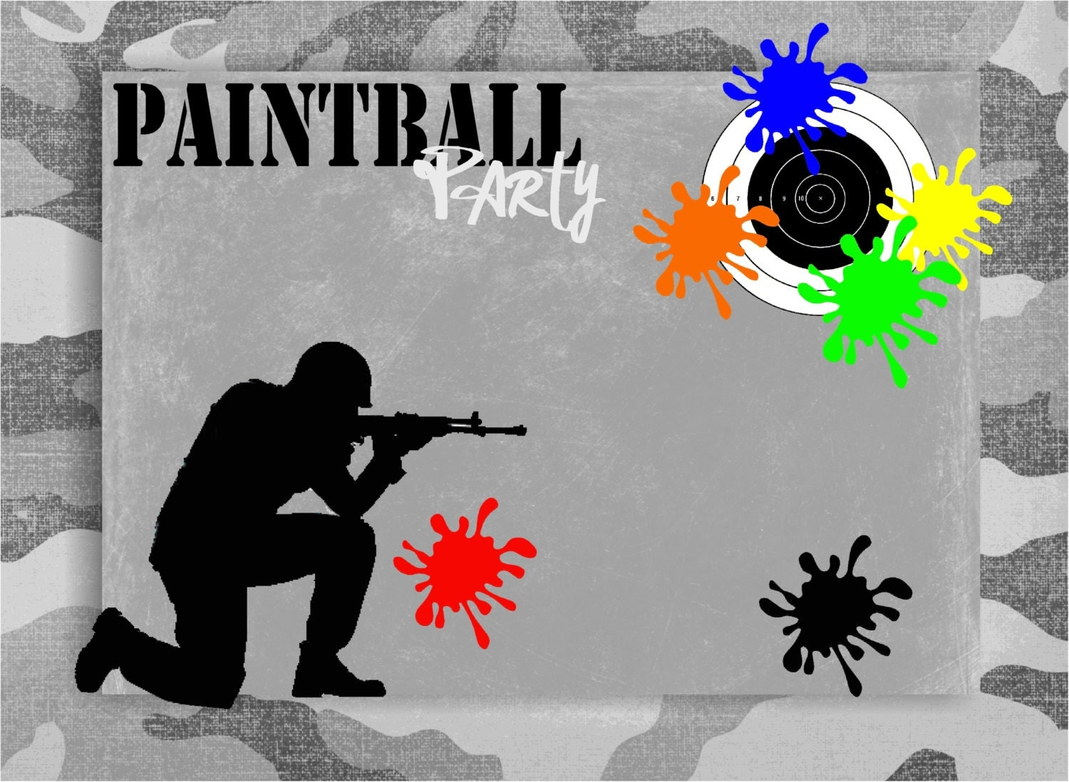 Culturavagabonda Paintball Party Invitations