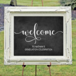 Custom Graduation Party Welcome Sign Printable Welcome Sign Etsy