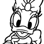 Daisy Duck Girl Front View Coloring Page Wecoloringpage Daisy