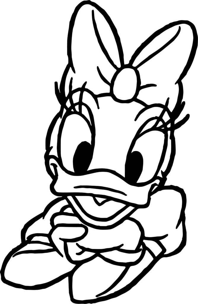 Daisy Duck Girl Front View Coloring Page Wecoloringpage Daisy 