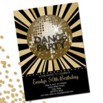 Dance Disco Party Invitation Birthday Party Invitation Etsy In 2021