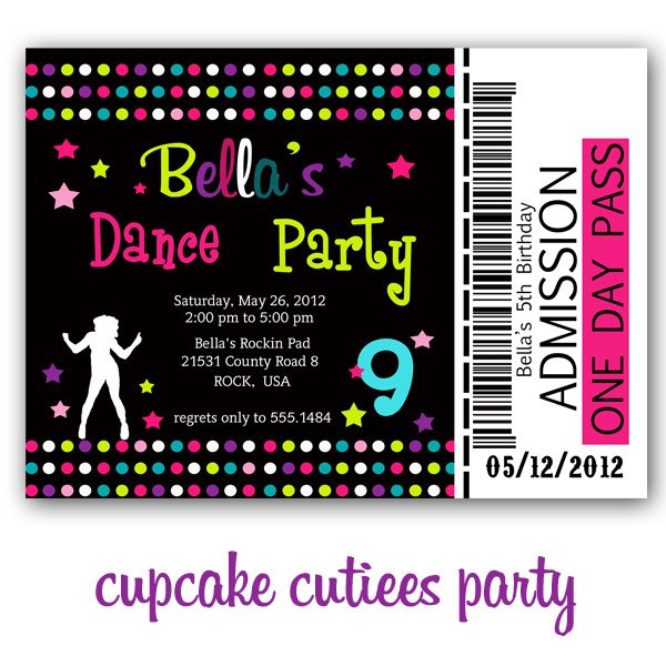 Dance Party Invitations Printable Invitation Design Blog