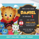 Daniel Tiger Birthday Invitation Daniel Tiger Birthday Birthday