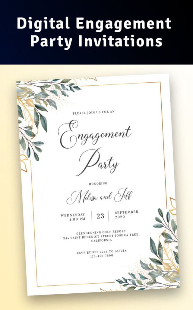 Digital Engagement Party Invitations Create Beautiful Invitations 