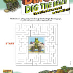 Dinotrux Dig The Beach Maze Business For Kids Activity Kits Dino Party