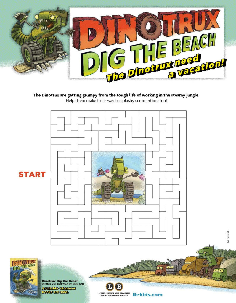 Dinotrux Dig The Beach Maze Business For Kids Activity Kits Dino Party