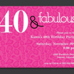 Dinyehe Free Printable 40Th Birthday Party Invitations For Adults