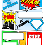 Dinywageman Superhero Birthday Invitation Templates