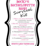 DIY Printable Bachelorette Party Survival Kit Label Bachelorette