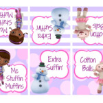 Doc Food Labels One In 2020 Doc Mcstuffins Birthday Party Doc