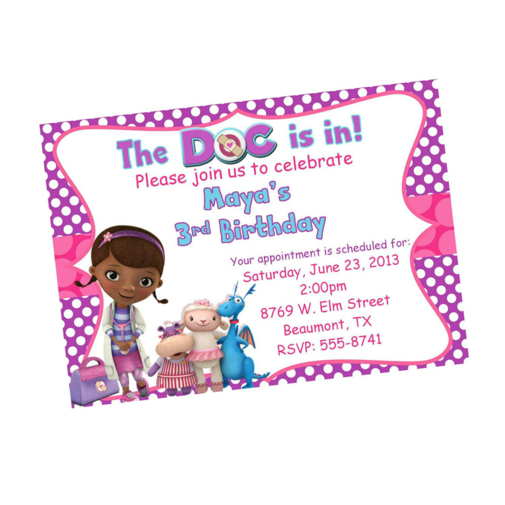 Doc Mcstuffins Printable Party Invitations By Owlalwaysloveuprin Doc 