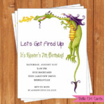 Dragon Kids Birthday Birthday Invitation Template Editable Printable