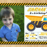 DUMP TRUCK Invitation Printable Truck Birthday Invitation Work Birthday