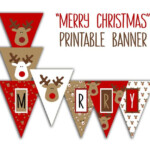 Editable Merry Christmas Banner Christmas Party Printable Etsy