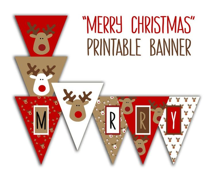 Editable Merry Christmas Banner Christmas Party Printable Etsy 