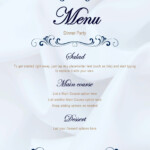 Elegant Dinner Menu Template Free Free Printable Templates