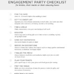 Engagement Party Checklist Wedding Planning Engagement Party