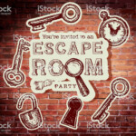 Escape Room Birthday Party Celebration Invitation Design Template