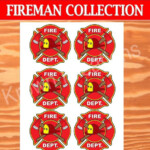 FIRE FIGHTER FIREMAN Logo Fire Truck Party Fireman Party Fireman