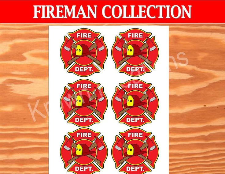 FIRE FIGHTER FIREMAN Logo Fire Truck Party Fireman Party Fireman 