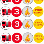 Fire Truck Birthday Party Free Printable DIY Cupcake Toppers