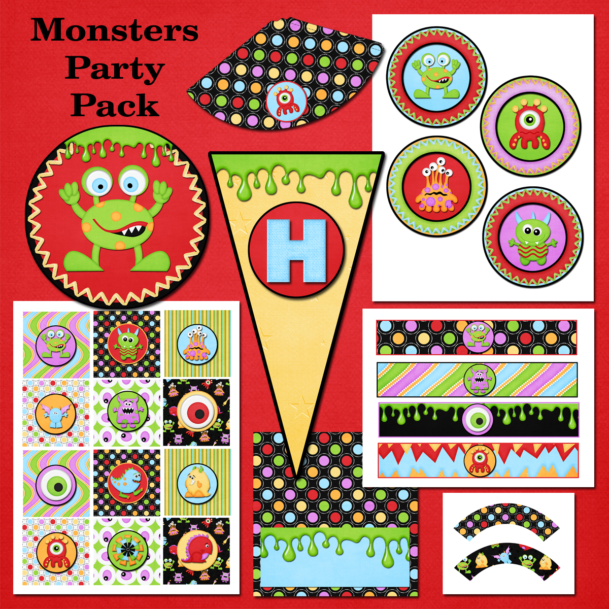 FlipChick Designs Free Monster Printable