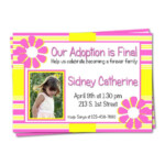 Flower Adoption Party Invitation Adoption By PeachTreeStationery