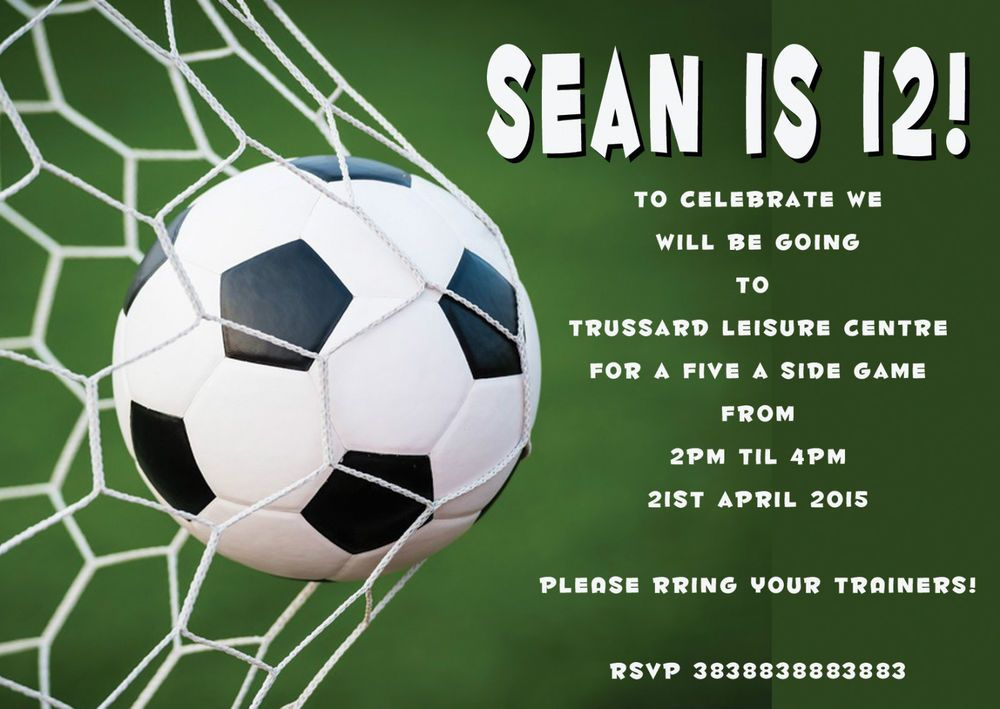 Football Party Invitations Free Printable Uk Football Birthday