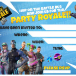 Fortnite Birthday Invitations Templates