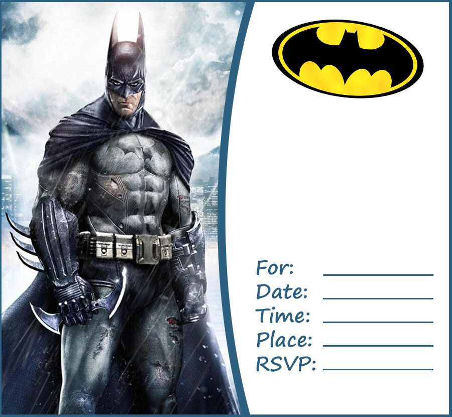 Free Batman Party Invitation Template Batman Invitations Batman 