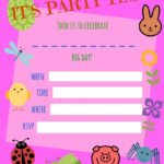 Free Birthday Invitations For Girls And How To Create Printables